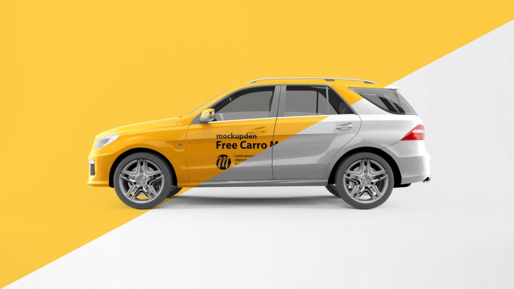 Editable Free Carro Mockup PSD Template