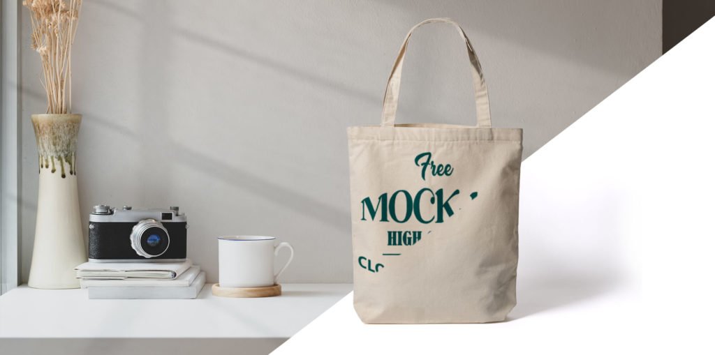 Editable Free Cloth Bag Mockup PSD Template 2