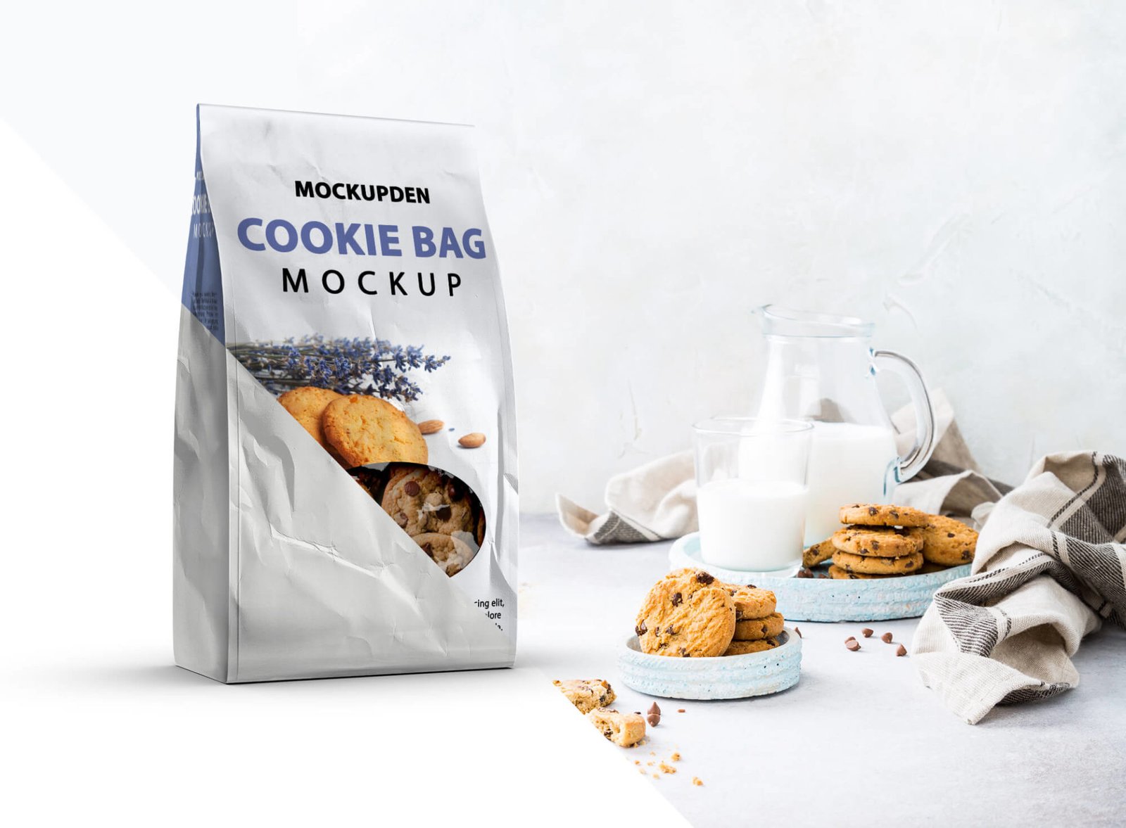 Download Free Cookie Bag Mockup PSD Template - Mockup Den