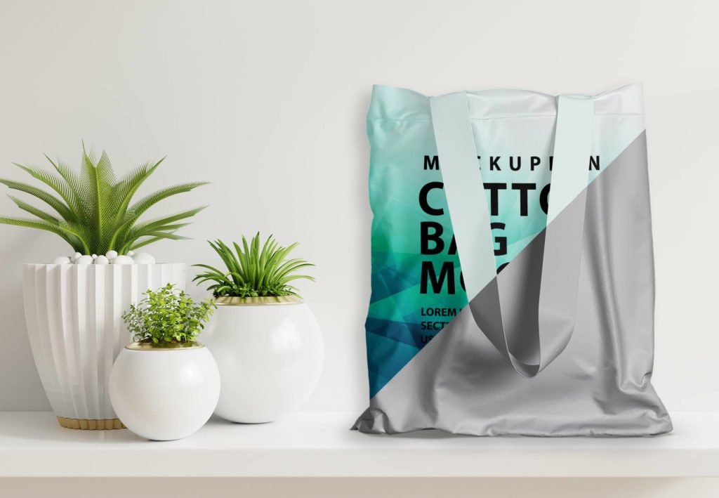 Editable Free Cotton Bag Mockup PSD Template