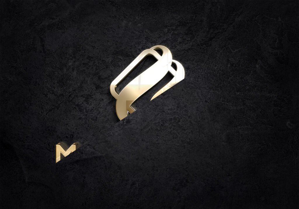 Editable Free Gold Logo Mockup PSD Template