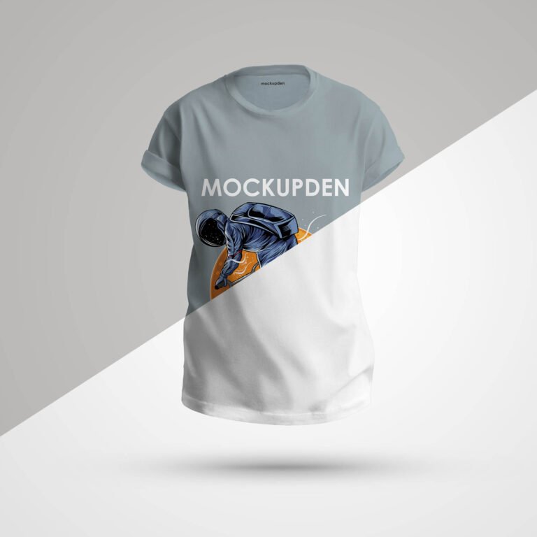 Download Free T Shirt 3D Mockup PSD Template - Mockup Den
