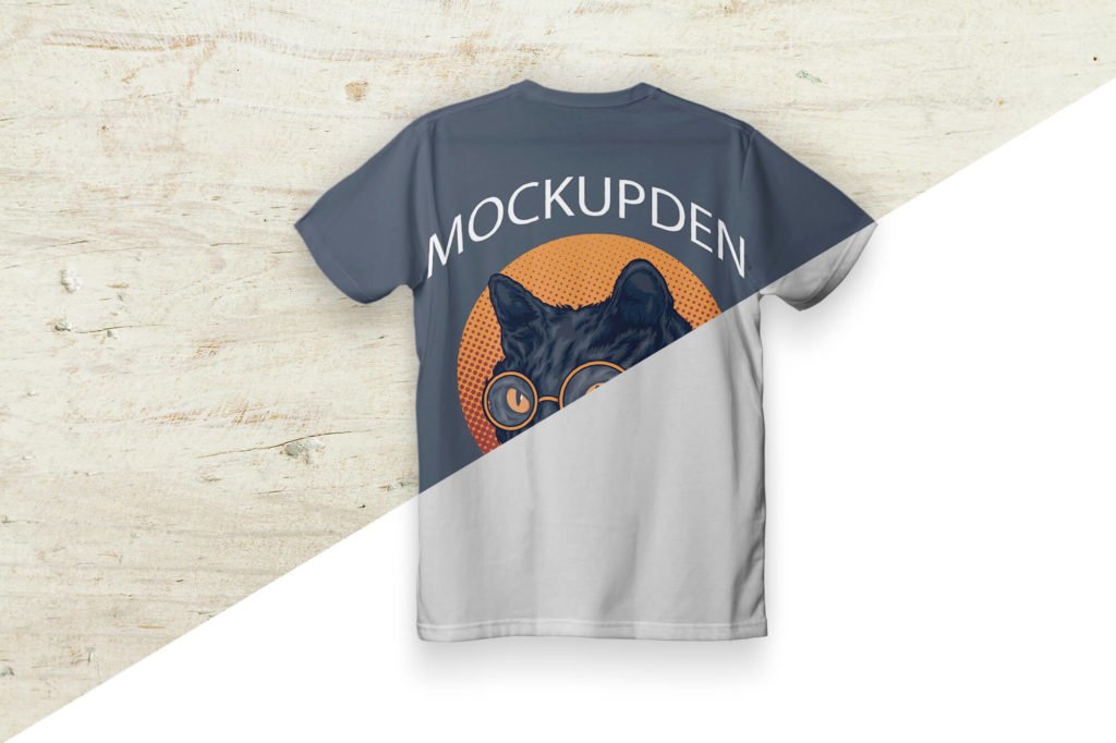 Editable Free T Shirt Back Mockup PSD Template