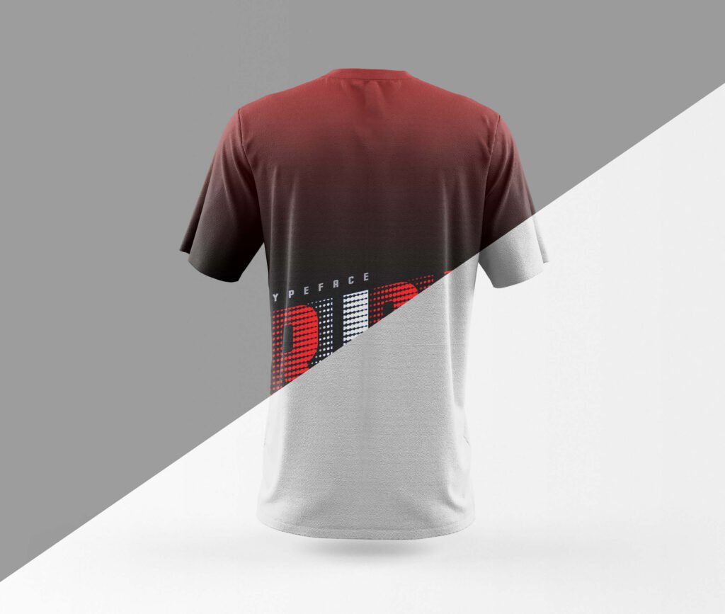 Editable Free T Shirt Mockup Back PSD Template