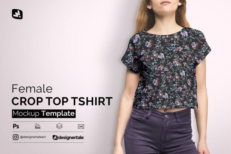 Female Crop Top Tshirt Mockup (1)