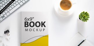 Free 6x9 Book Mockup PSD Template