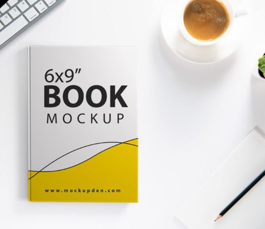 Free 6x9 Book Mockup PSD Template