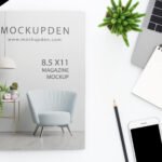 Free 8.5 x11 Magazine Mockup PSD Template