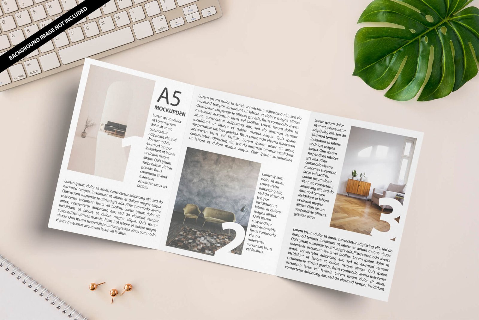 Download Free A5 Booklet Mockup PSD Template - Mockup Den