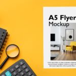Free A5 Flyer Mockup PSD Template