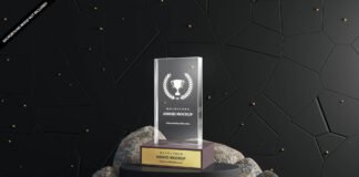 Free Award Mockup PSD Template