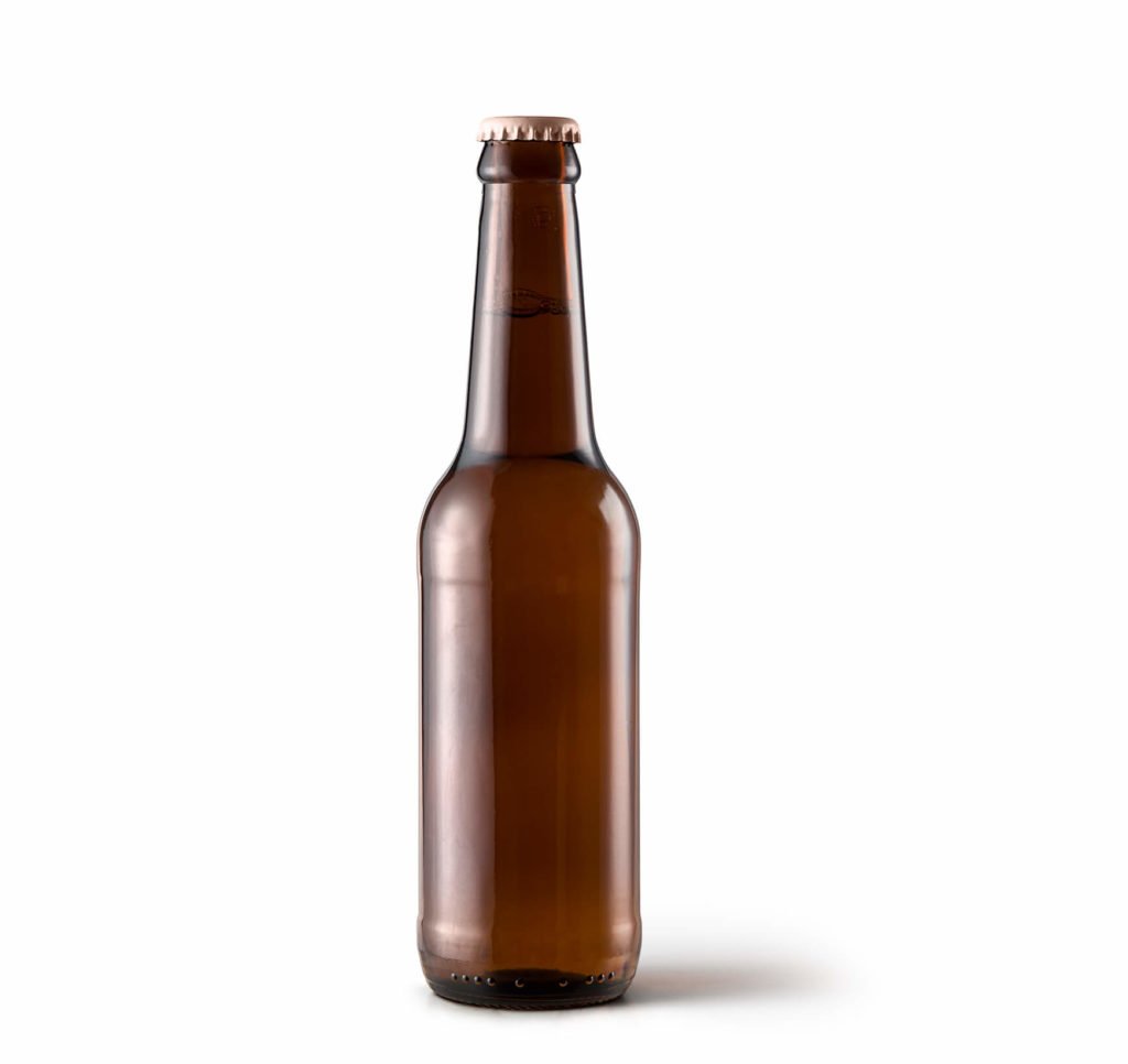 Blank Free Beer Bottle Label Mockup PSD Template