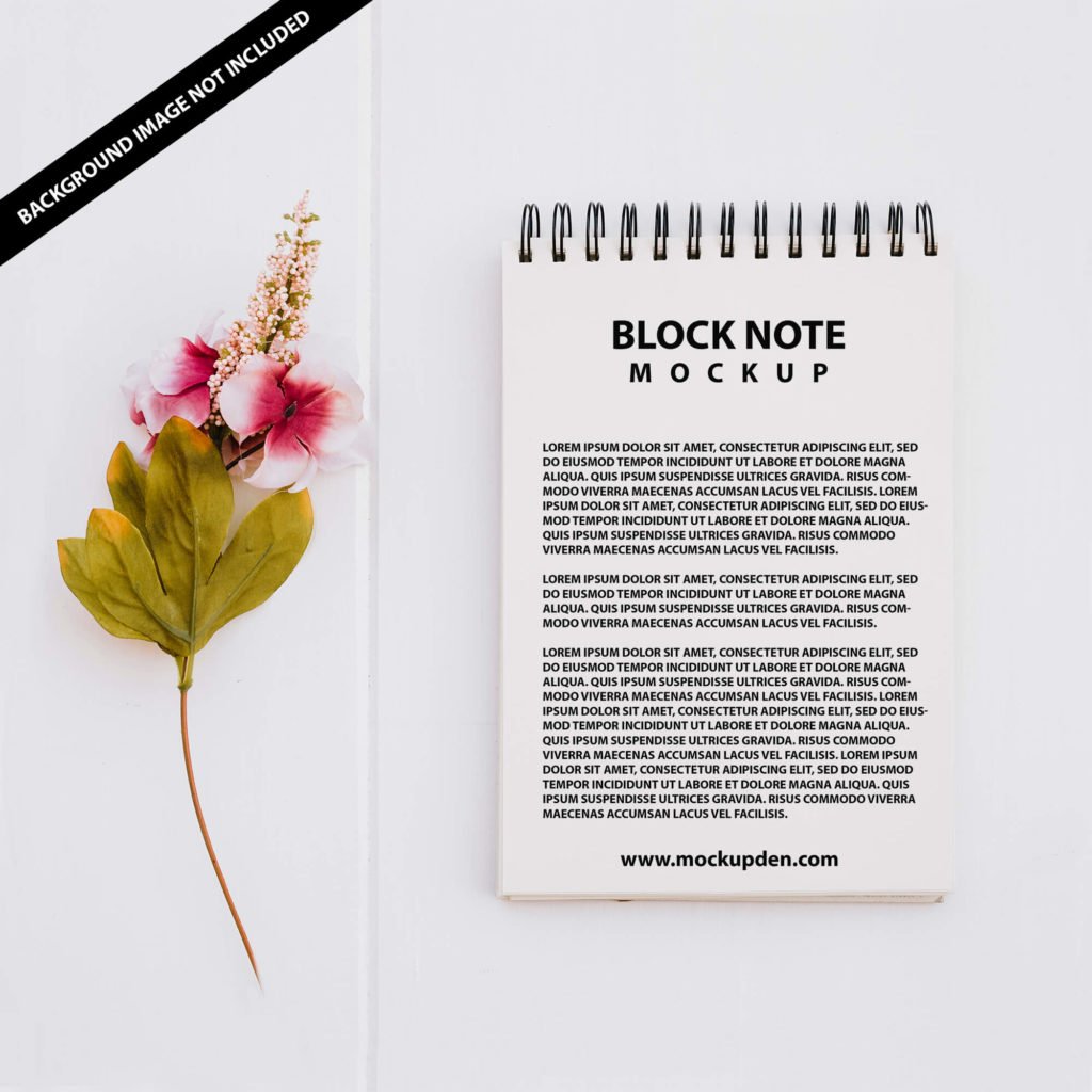 Free Block Note Mockup PSD Template