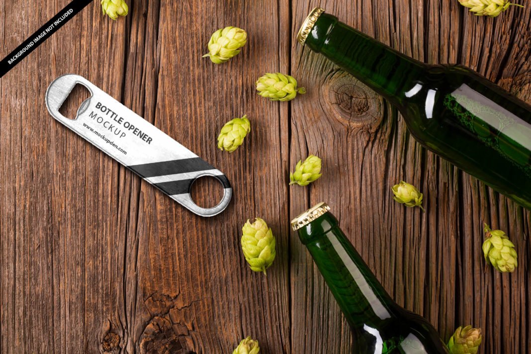 Free Bottle Opener Mockup PSD Template Mockup Den