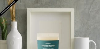 Free Candle Mockup PSD Template 2