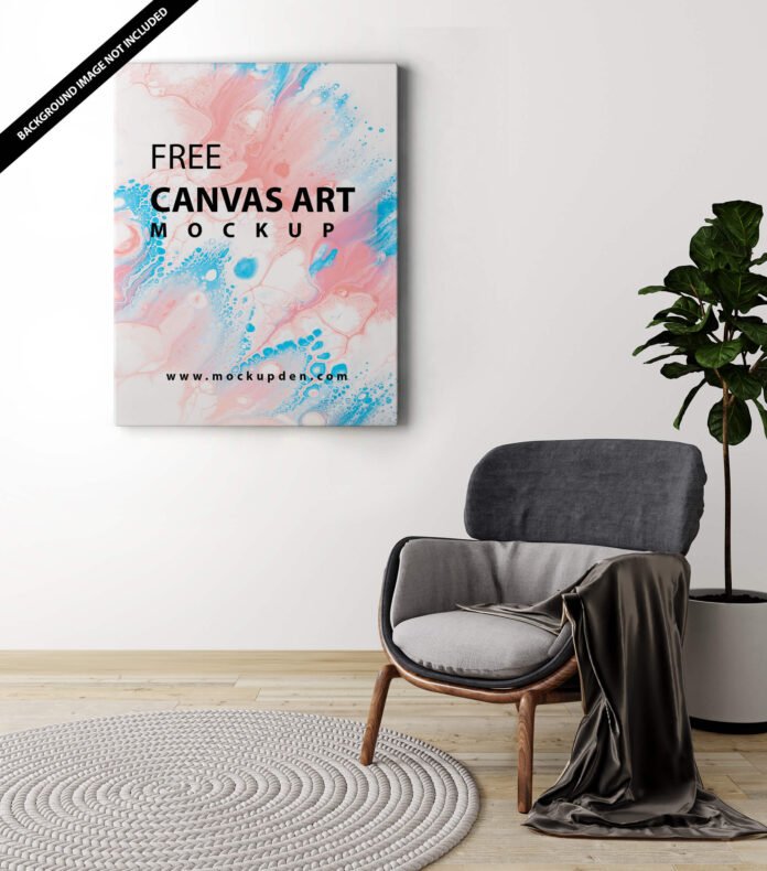 Free Canvas Art Mockup Vol 2 PSD Template - Mockup Den