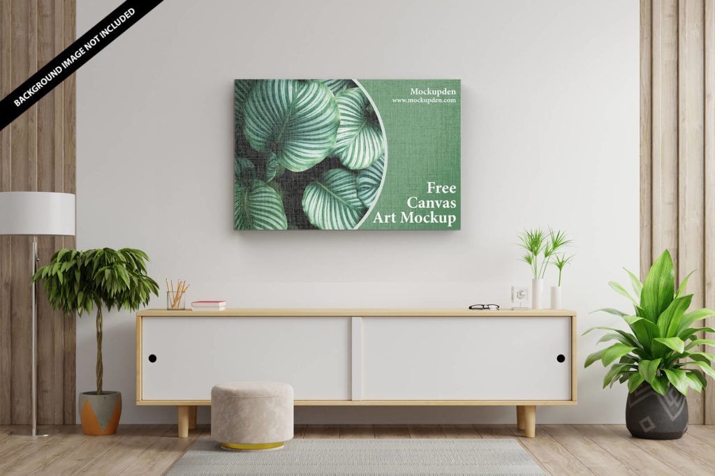 Free Canvas Art Mockup PSD Template