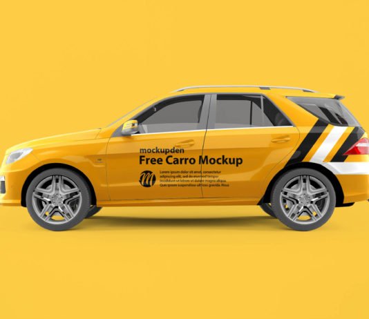 Free Carro Mockup PSD Template