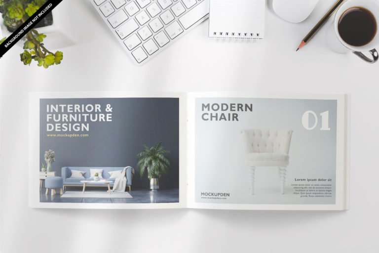 Free Furniture Catalog Mockup PSD Template