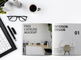 Free Catalog Mockup PSD Template 3