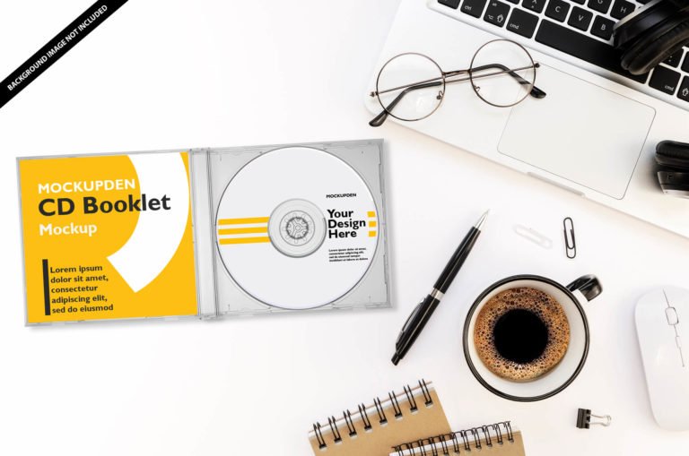 Free CD Booklet Mockup PSD Template