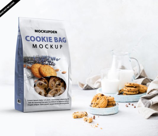 Free Cookie Bag Mockup PSD Template