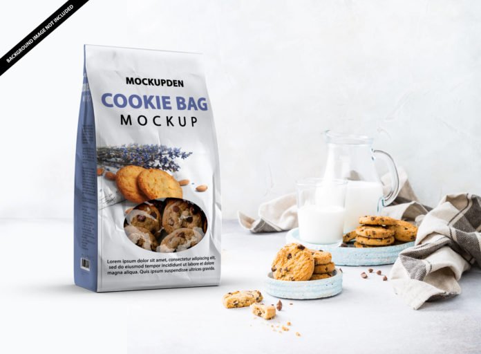 Download Free Cookie Bag Mockup PSD Template - Mockup Den