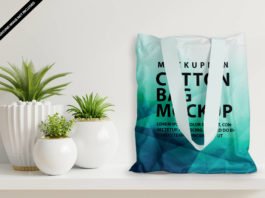 Free Cotton Bag Mockup PSD Template