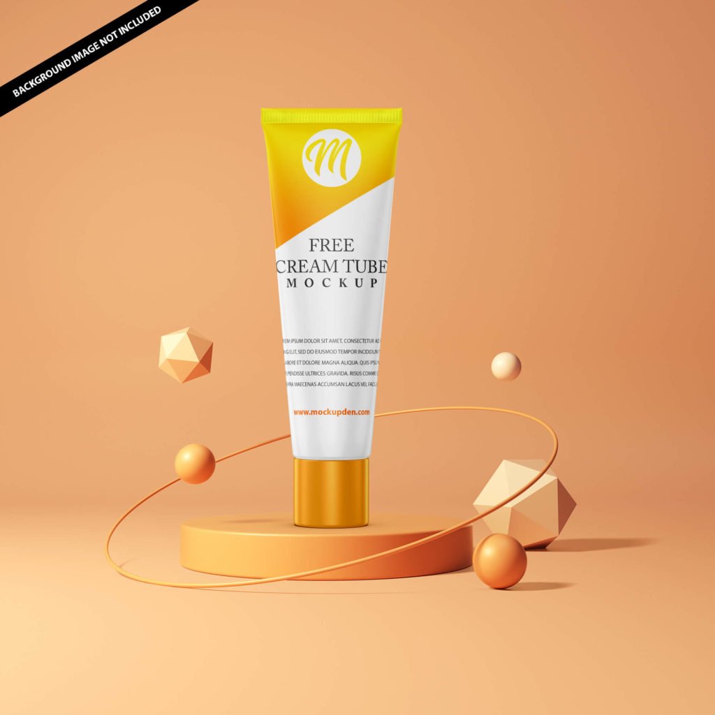 Download Free Cream Tube Mockup PSD Template - Mockup Den