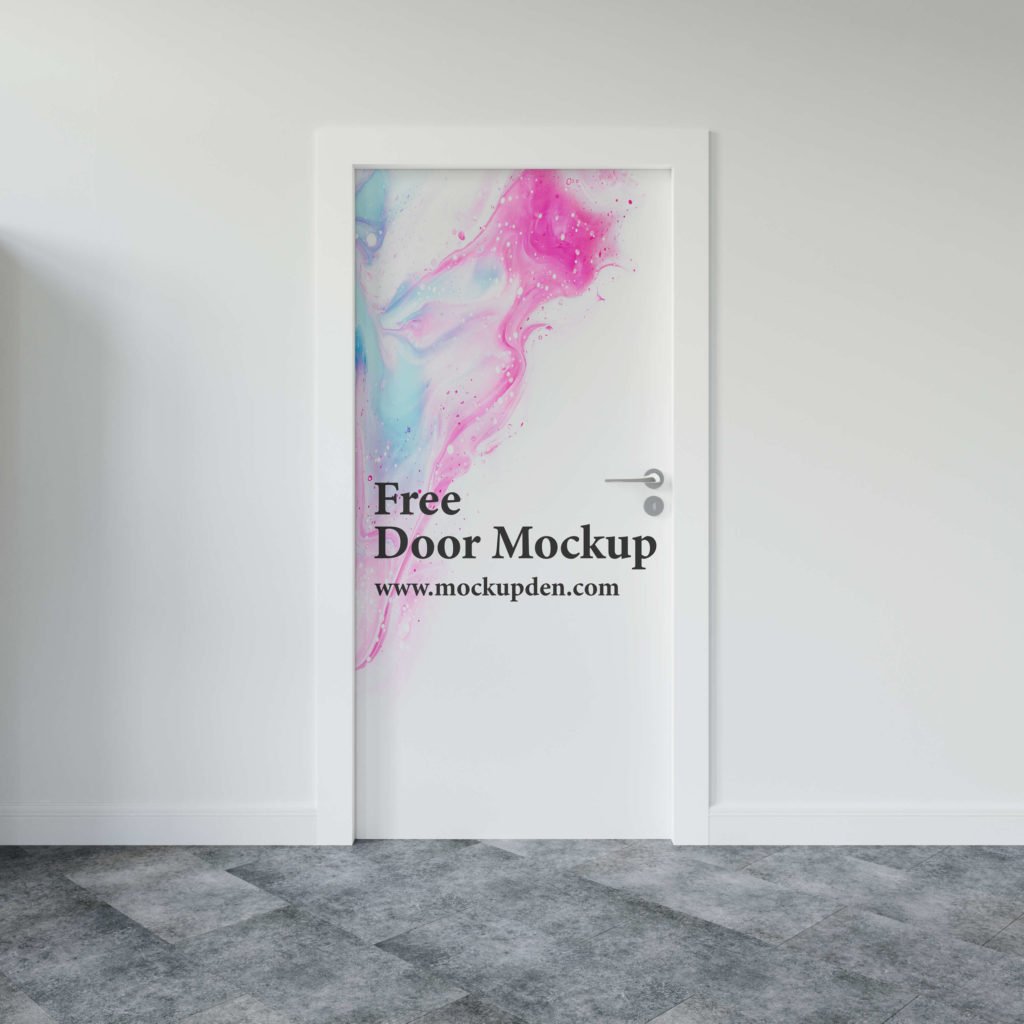 Free Door Mockup PSD Template