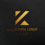 Free Gold Foil Logo Mockup PSD Template