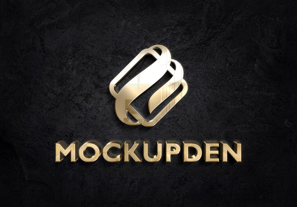 Free Gold Logo Mockup Vol 2 PSD Template