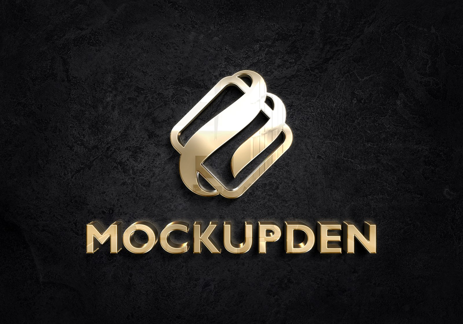 Golden logo deals mockup psd