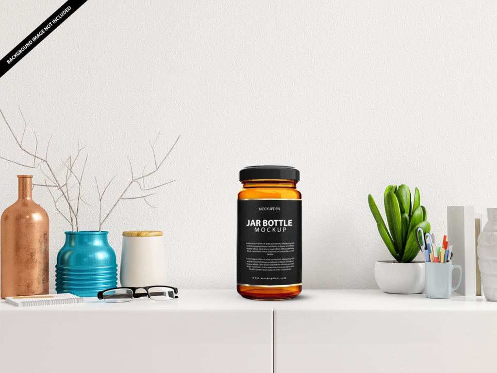 Free Jar Bottle Mockup PSD Template