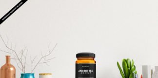 Free Jar Bottle Mockup PSD Template