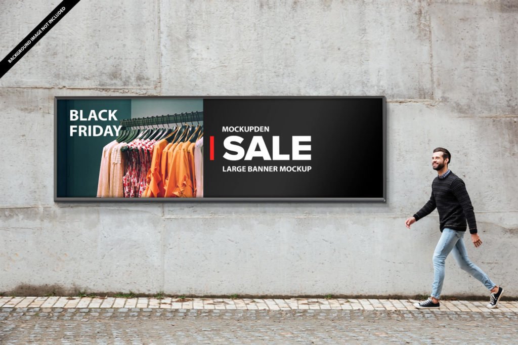 Free Large Banner Mockup PSD Template