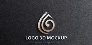 Free Logo 3D Mockup PSD Template