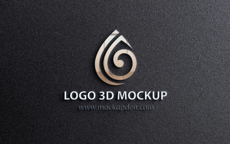 Free Logo 3D Mockup PSD Template