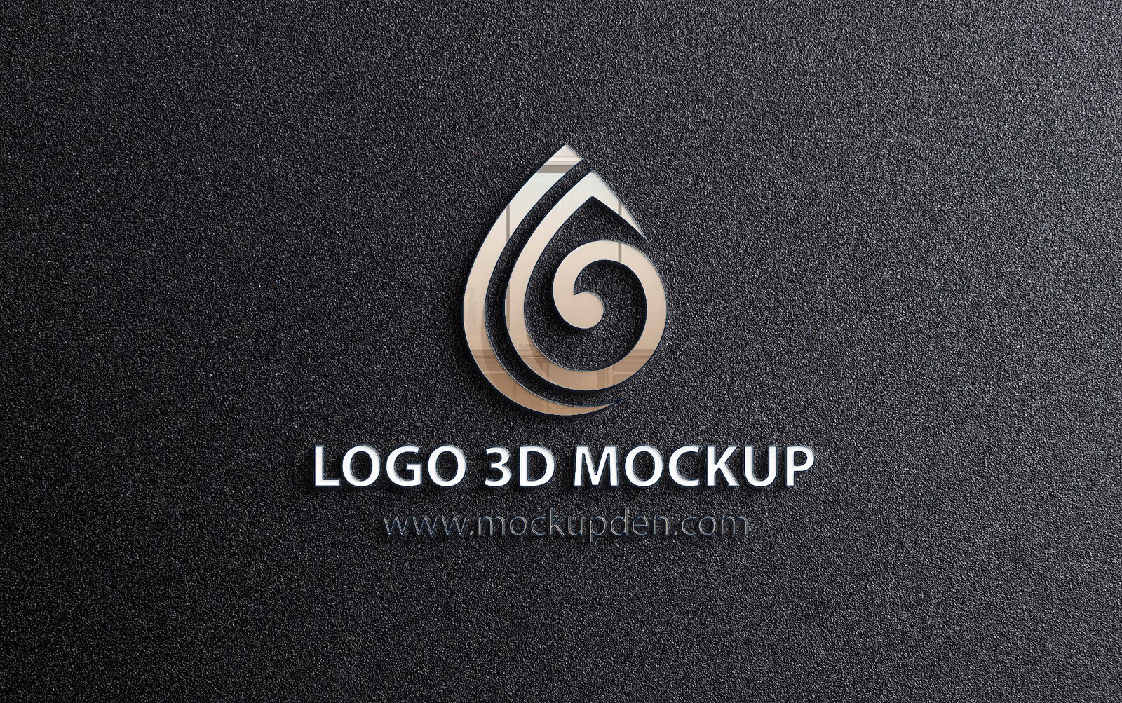 Free Logo 3D Mockup PSD Template Mockup Den