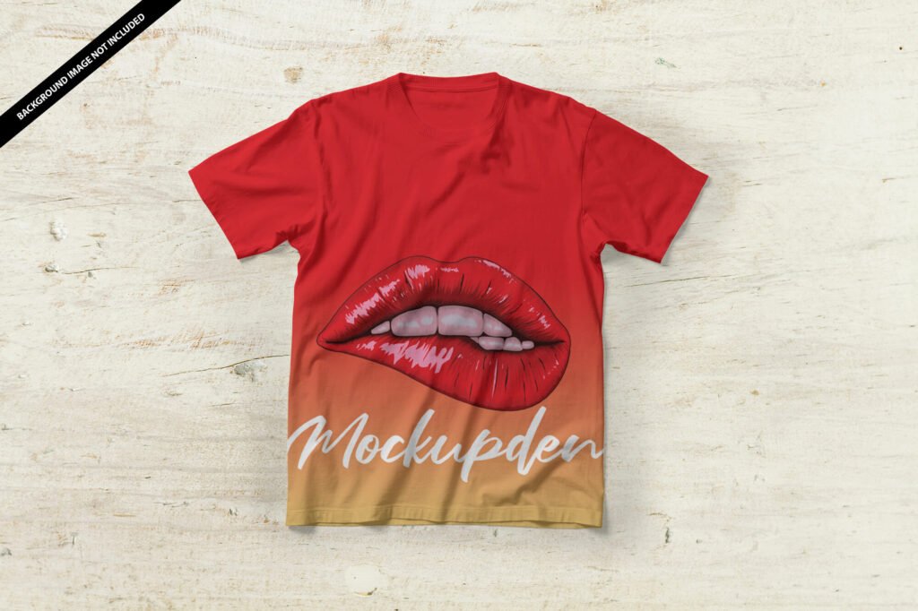 Free Red T Shirt Mockup PSD Template