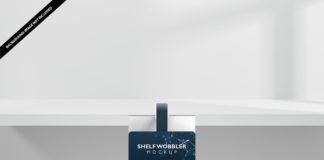 Free Shelf Wobbler Mockup PSD Template