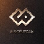 Metal logo on wall bathed in sunlight Mockup