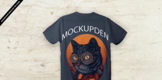 Free T Shirt Back Mockup PSD Template