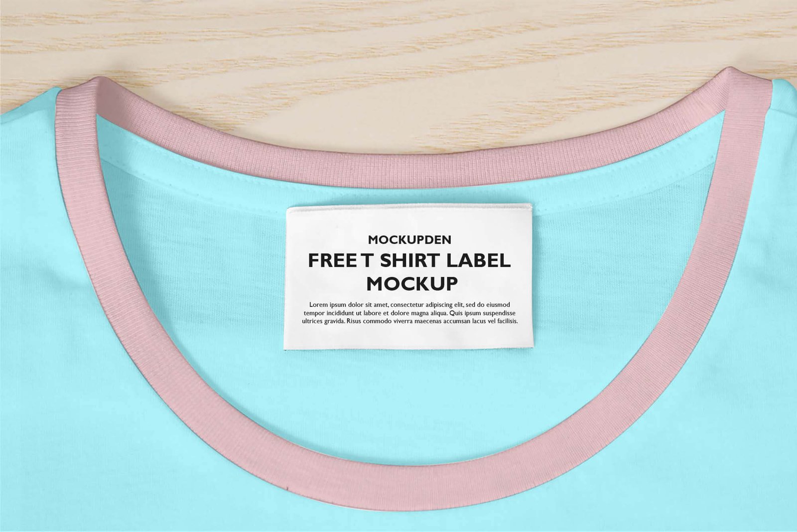 Onderdrukken fout Land Free T-Shirt Label Mockup PSD Template - Mockup Den