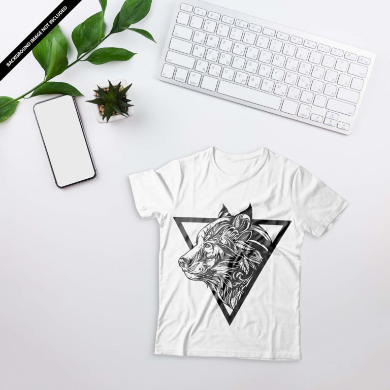 Free T shirt Mockup White PSD Template