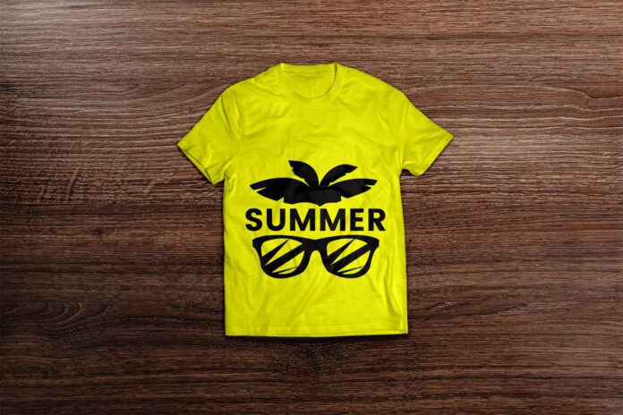 Download Free Yellow T Shirt Mockup PSD Template - Mockup Den