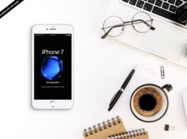 Free iPhone 7 Mockup PSD Template