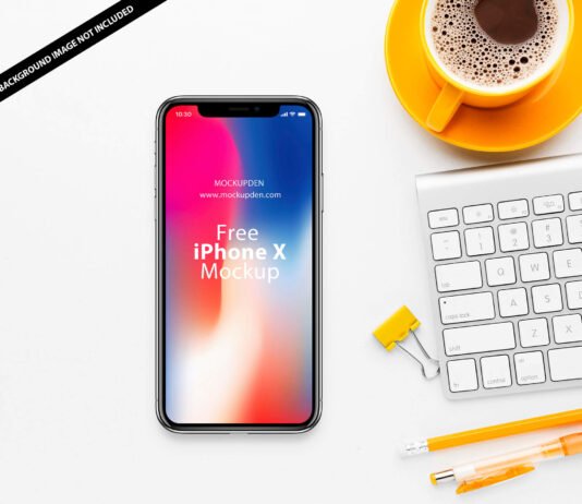 Free iPhone X Mockup PSD Template