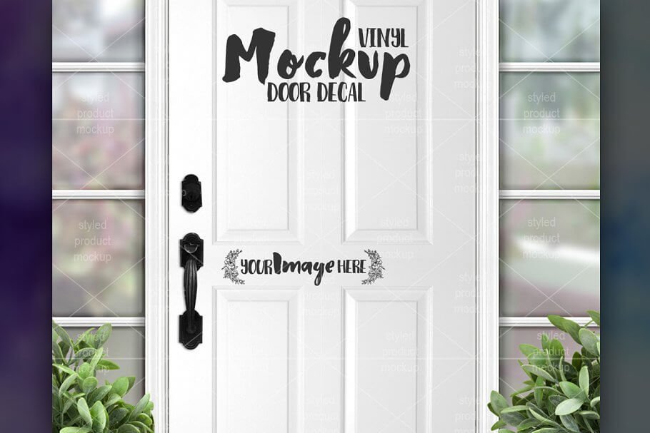 Front Door Vinyl Decal Mockup