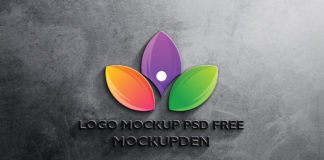 Logo mockup PSD Free Template